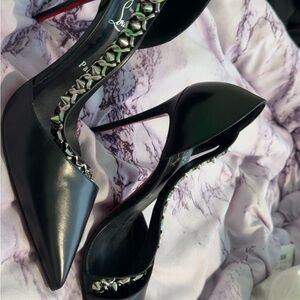 Christian Louboutin Black Studded Heels